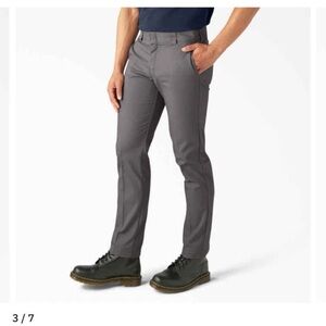 Dickies flex mens twill work pants slim fit tapered leg W30 L30 gray NWT 30x30